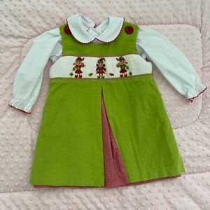 Elf Smocked Jumper plus shirt.